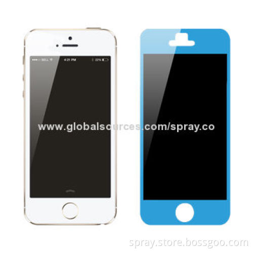 Tempered Glass Screen Guard for iPhone 5/5S/5C, 8H Hardness, Various Colors Can be Printed